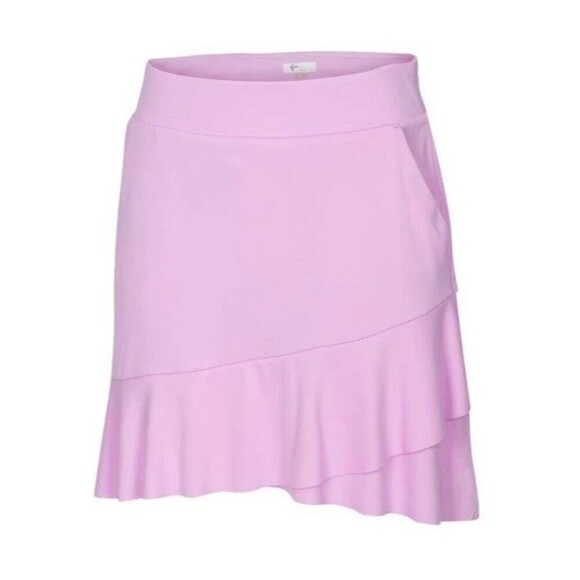GREG NORMAN Crossover Flounce Pull-On Skort XS Pink NEW Golf Pickleball Sporty - Picture 1 of 10